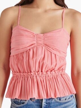 NEW | Steve Madden Ruched Spaghetti-Strap Top